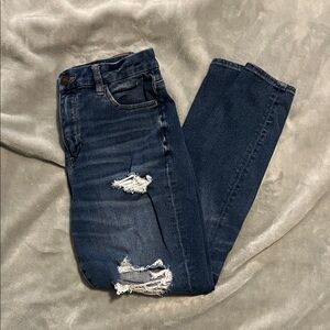American Eagle Dark Blue Distressed Skinny Jeans 6S